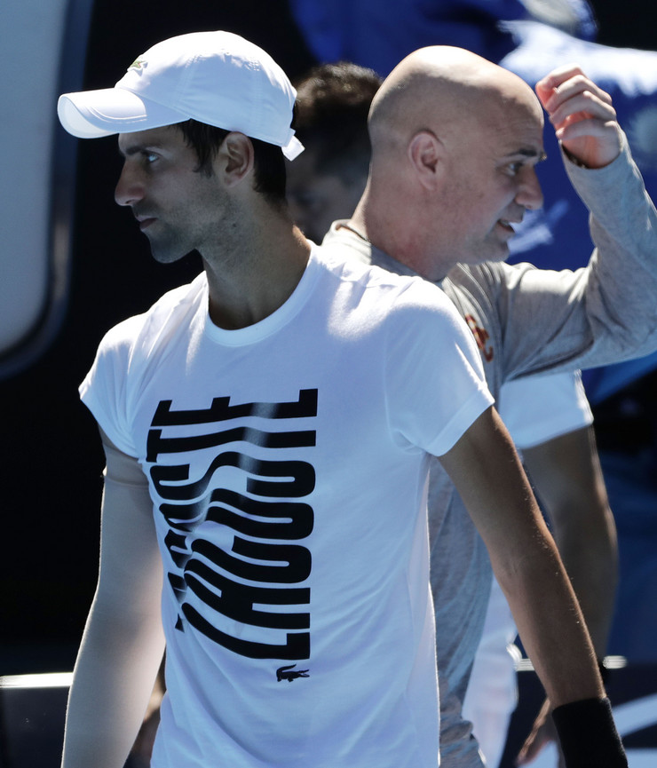 Novak Đokovic i Andre Agasi