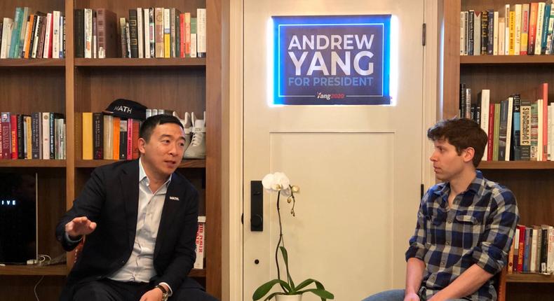 andrew yang sam altman fundraiser