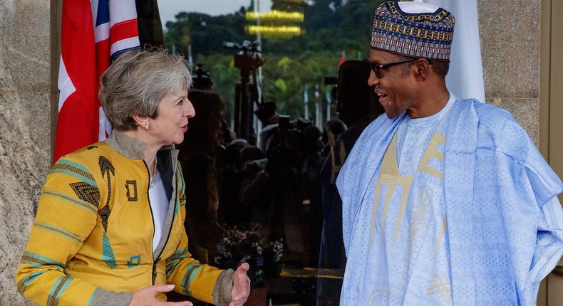 UK Prime Minister Theresa May visits President Buhari in Abuja