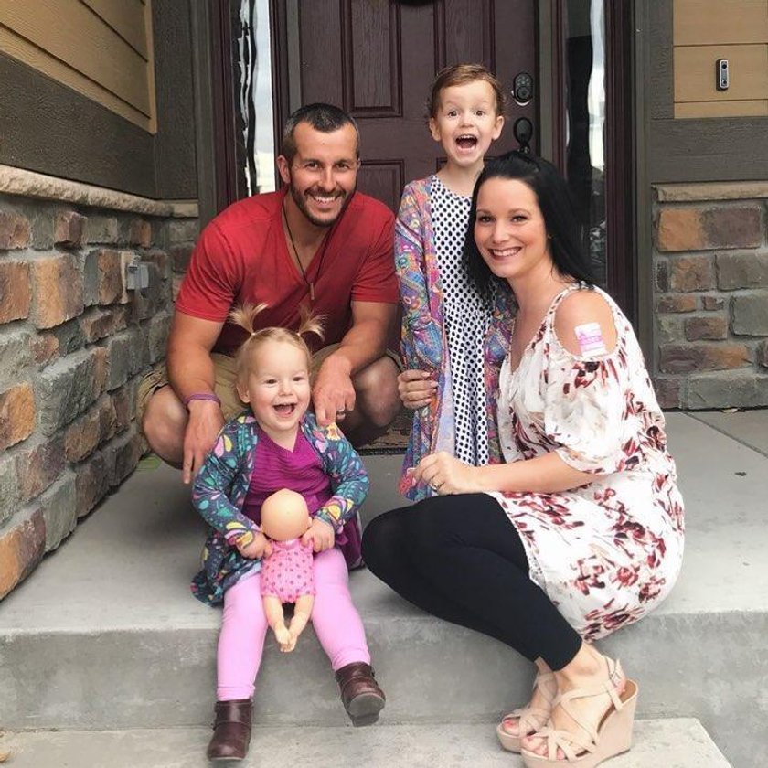 Christopher Watts  (33 l.) z rodziną