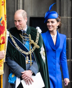 A walesi hercegi családot Vilmos herceg és Katalin hercegné, a leendő királyi pár képviselte