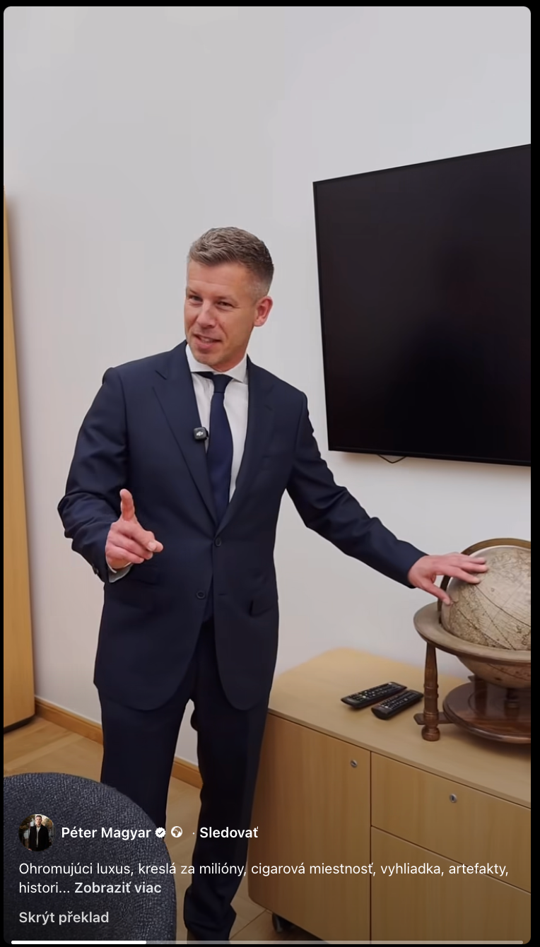 Péter Magyar ukázal priestory luxusného orbánovho ministerstva.