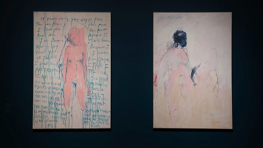 Radovi Trejsi Emin „Ja sam poslednja od moje loze" iz 2019. (levo) i „Došao si" iz 2018. | Foto: Lorcan O’Neill Roma/ Tracey Emin/ David Parry