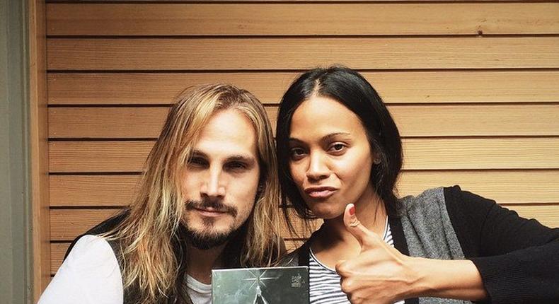 Marco Perego and wife, Zoe Saldana enjoying each other's company