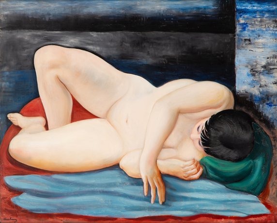 Mojżesz Kisling - "Akt leżący, Kiki de Montparnasse" ("Nu allongé sur drap rouge et vert"; 1927). Estymacja: 2-3 mln zł