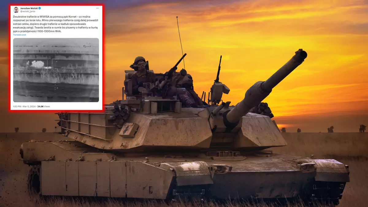 Dwa czołgi Abrams musiały uznać wyższość rosyjskiej armii w Ukrainie