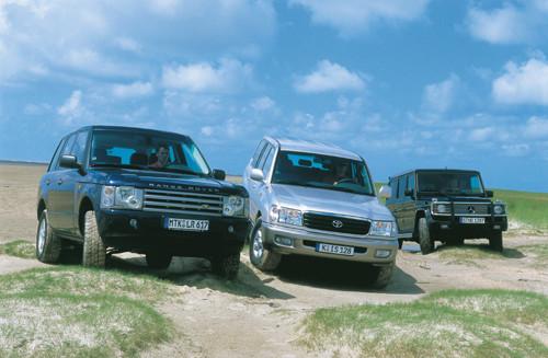 Range Rover kontra Toyota LandCriuser i Mercedes Klasy G