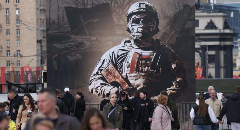 Russia has long sought to portray the war in Ukraine as a battle against NATO itself, and it's telling that the exhibition is being held at Victory Park, which commemorates World War II.