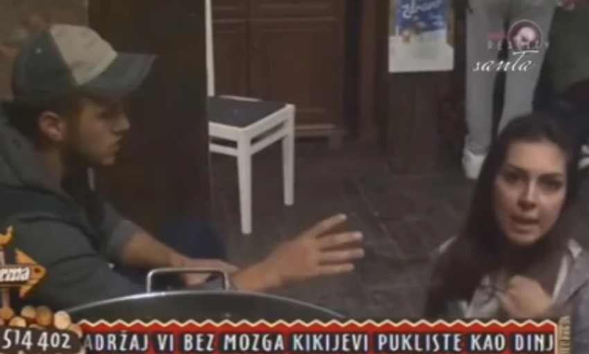 Gabrijela Pejčev i Semir Džnaković na "Farmi"