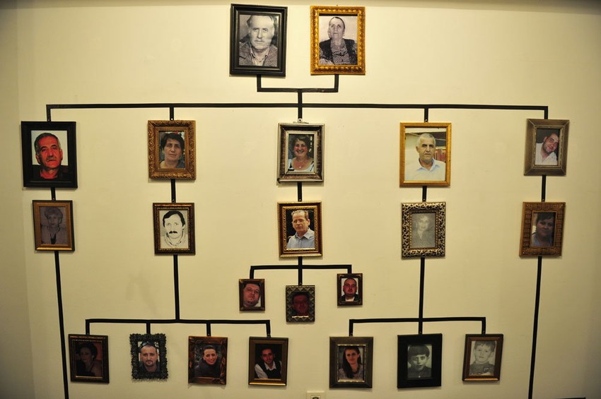 Porodično stablo i crno - bele fotografije onih kojih više nema