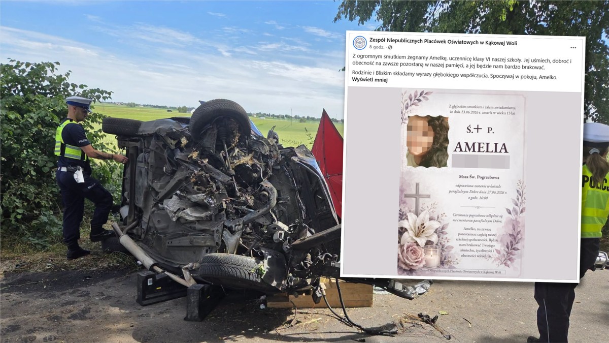 Amelka i jej mama zginęły w wypadku. Tak szkoła pożegnała 13-latkę