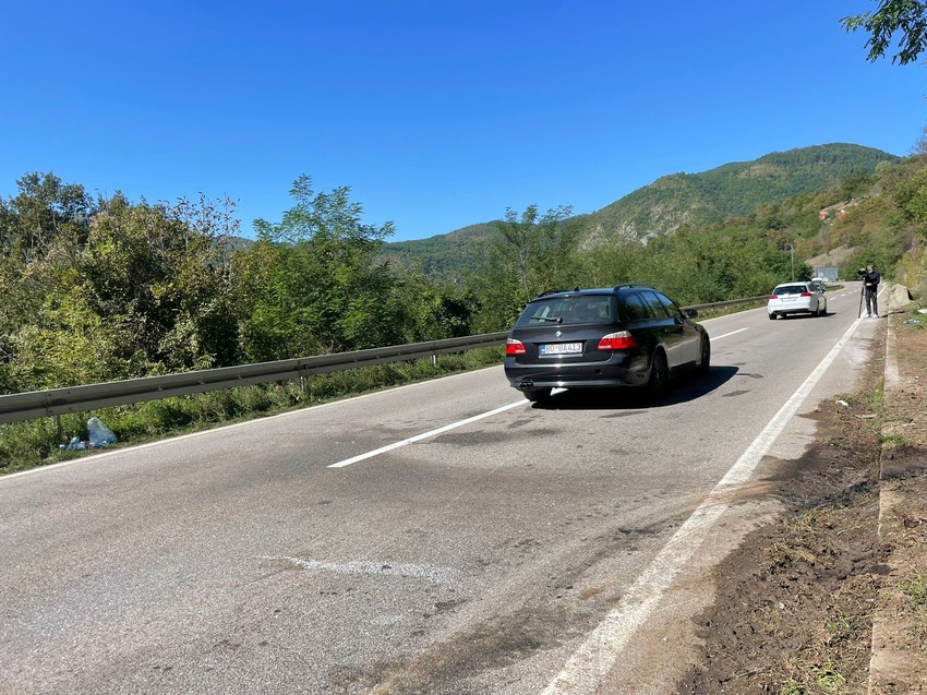 Mesto saobraćajne nesreće kod Ušća, Raška - Kraljevo