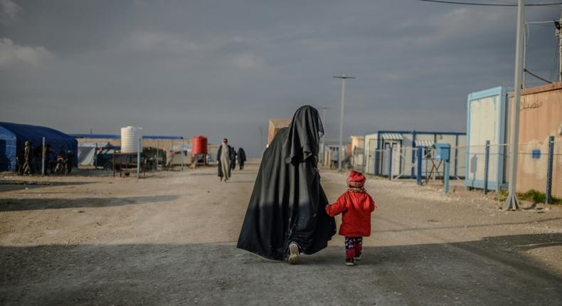 Some 45,000 people who have fled the last Islamic State group sliver of territory are housed in difficult conditions at the Al-Hol camp in northeast Syria