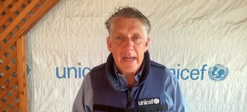James Elder, UNICEF spokesperson, addresses the media on the rising cases of child rape in Congo.