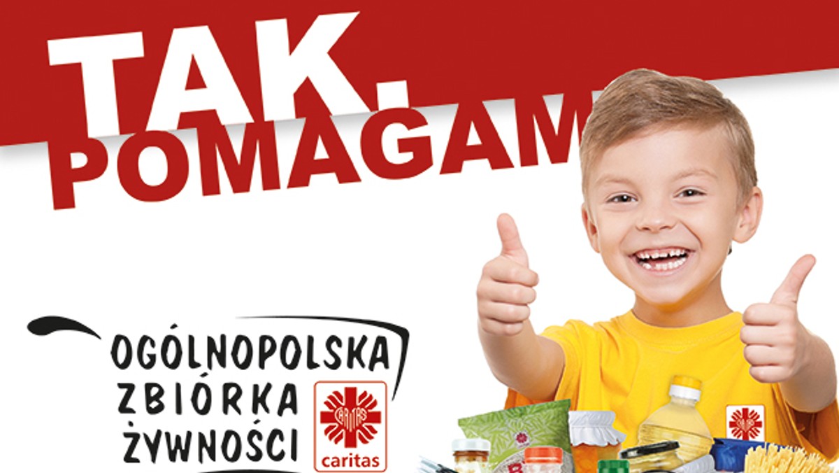 Jak co roku Caritas organizuje zbiórkę żywności, której celem jest pomoc najuboższym przed świętami Bożego Narodzenia. Zbiórka organizowana pod hasłem "Tak Pomagam!" odbędzie się w dniach 9 i 10 grudnia w supermarketach i sklepach w całym kraju.