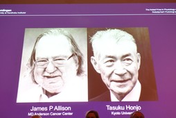 The Nobel Prize laureates for Medicine or Physiology 2018 are James P. Allison, U.S. and Tasuku Honjo, Japan presented at the Karolinska Institute in Stockholm