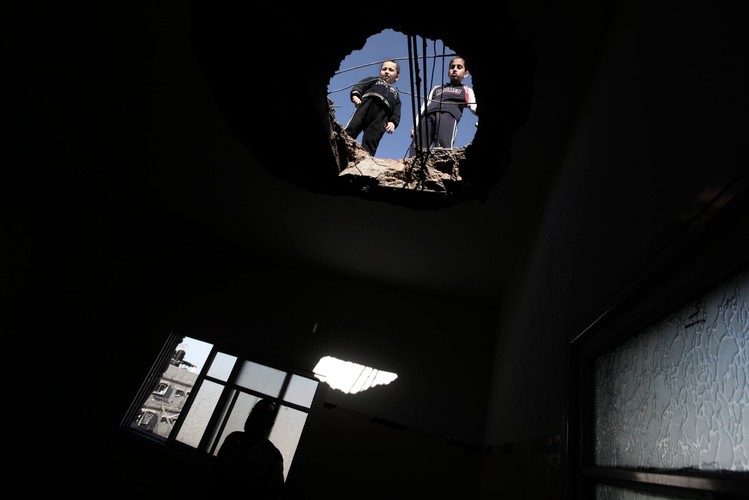 Walki w Strefie Gazy, ostrzał Izraela