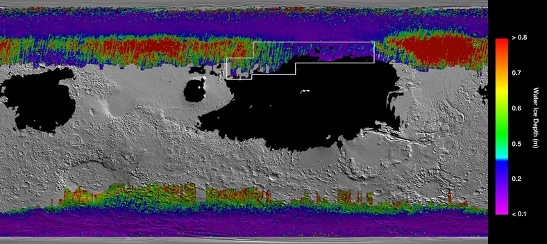 Mapa wodna Marsa