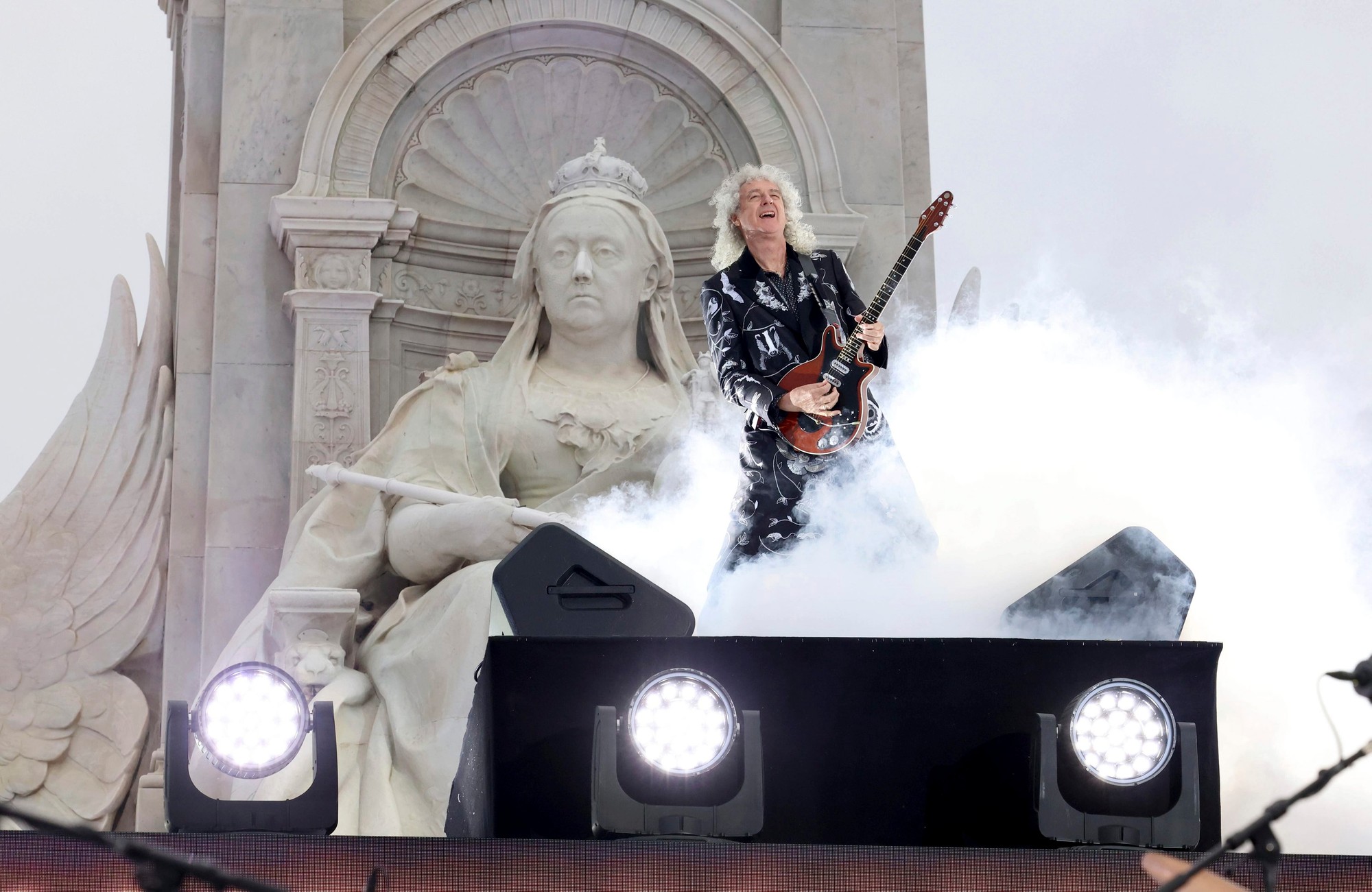 Queen počas oficiálnych osláv 70. výročia nástupu britskej kráľovnej Alžbety II. na trón.