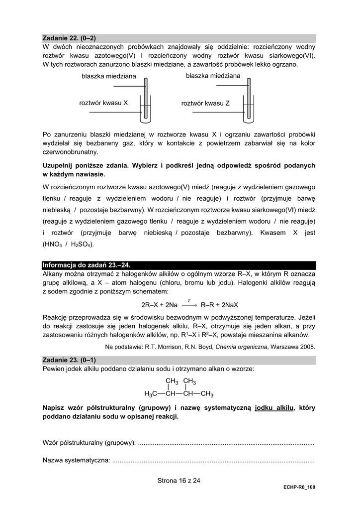 Matura rozszerzona z chemii 2021 - arkusze egzaminacyjne