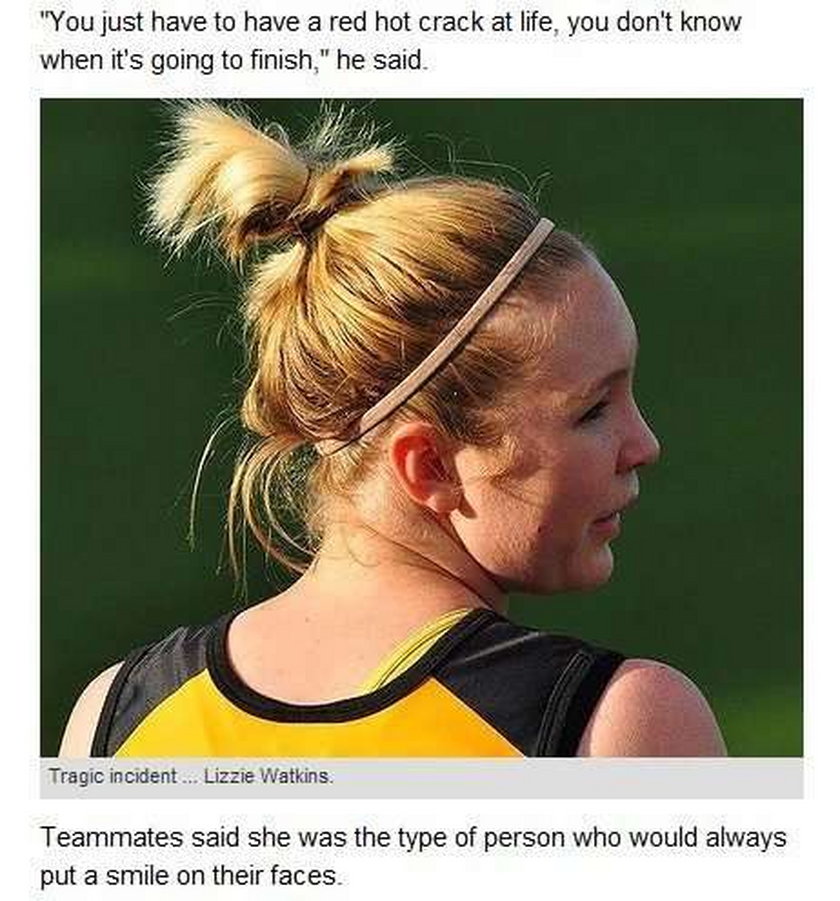 24-letnia Australijka oberwała piłką