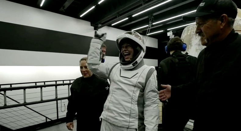 Screenshot from SpaceX livestream of the crew's return.SpaceX/X