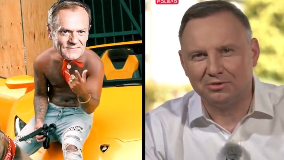 Donald Tusk i Andrzej Duda jako deepfake