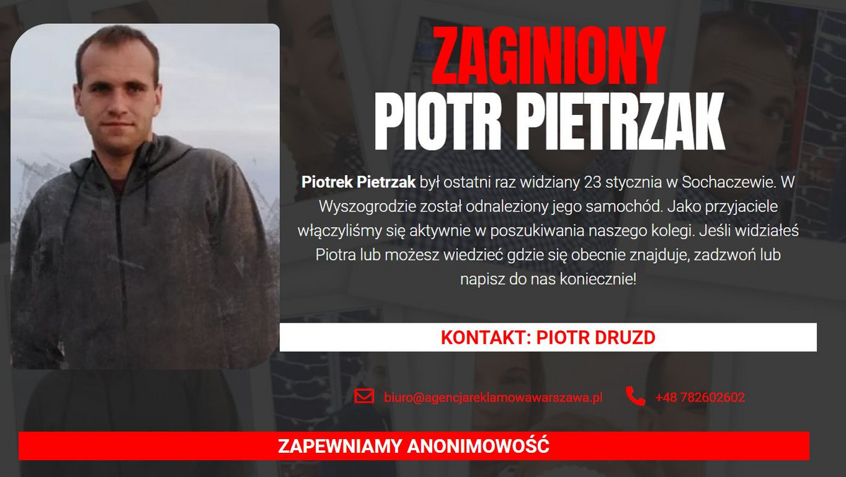 Sochaczew: Gdzie jest Piotr Pietrzak? Trop w Płocku i Włocławku