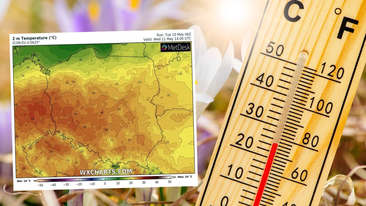 Pogoda na środę, 11 maja. Możliwe burze. Temperatura sięgnie prawie 30 st. C