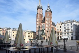 17.03.2020 Krakow. Opuszczone przez turystow Stare Miasto i Kazimierz