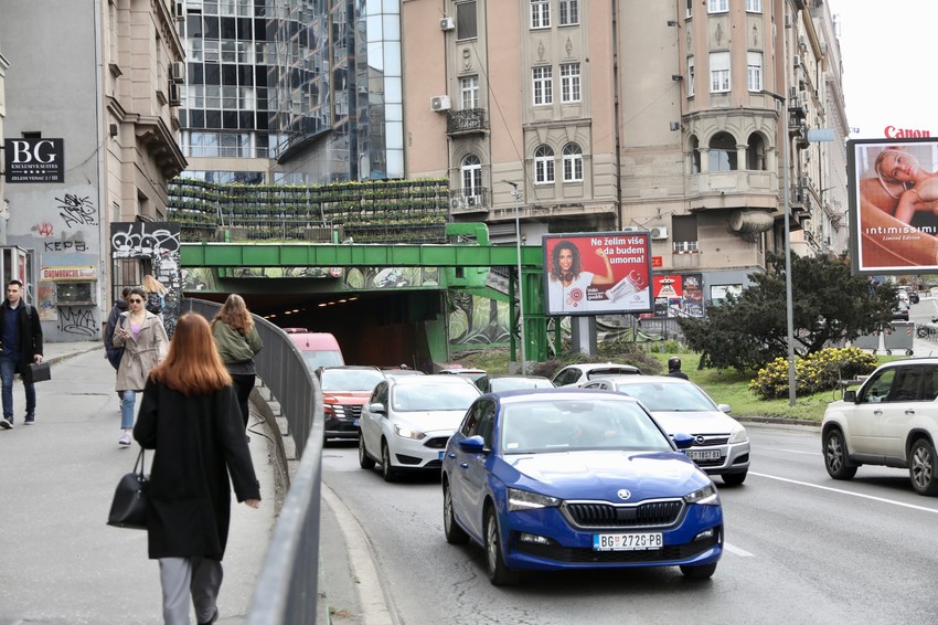 Terazijski tunel gužva u saobraćaju