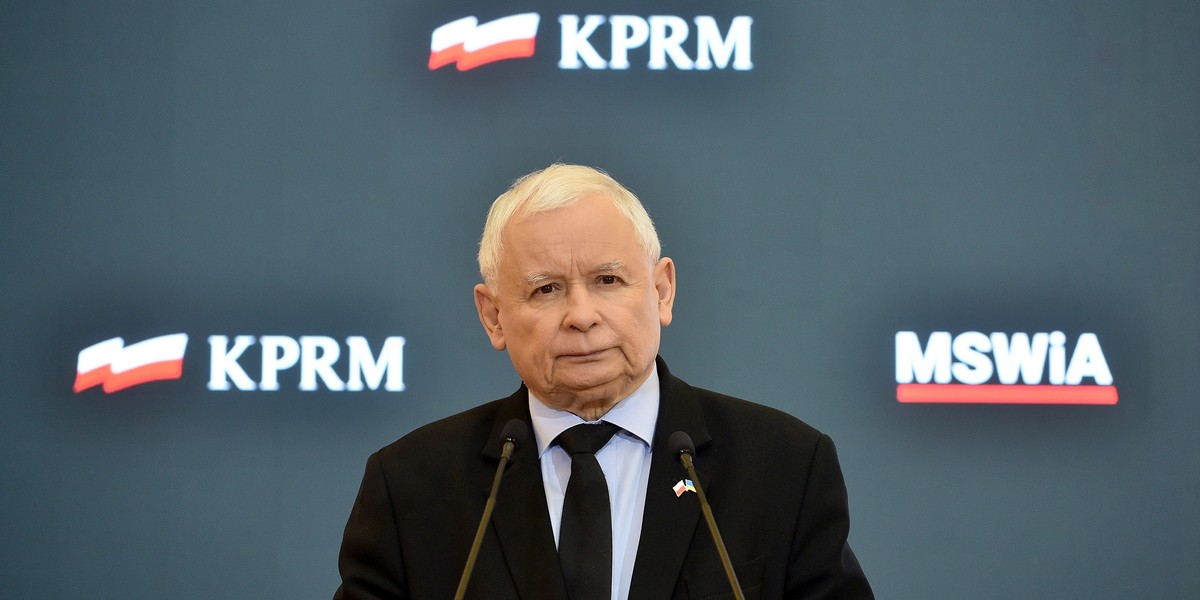 Prezes PiS Jarosław Kaczyński, wygłosił oświadczenie.