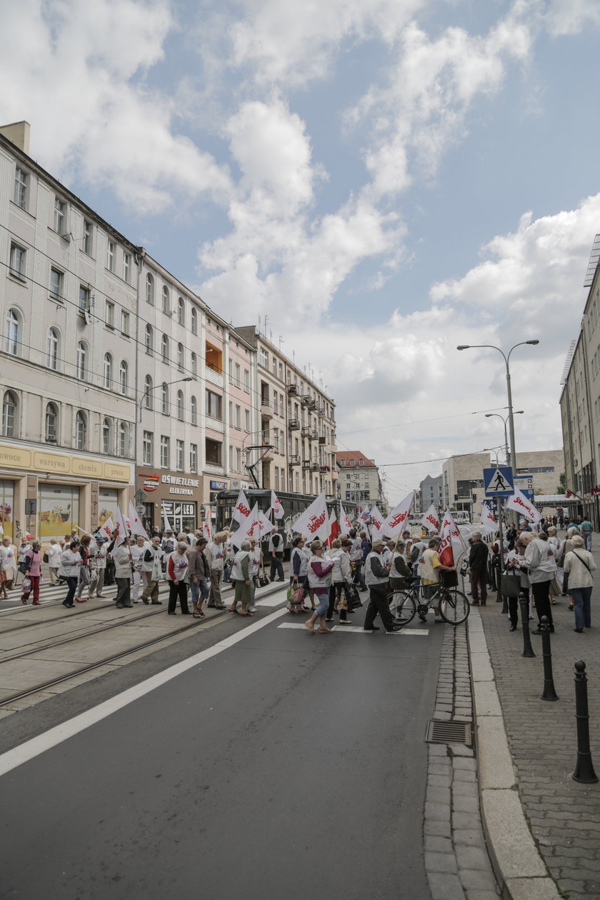 Protest emerytów we Wrocławiu
