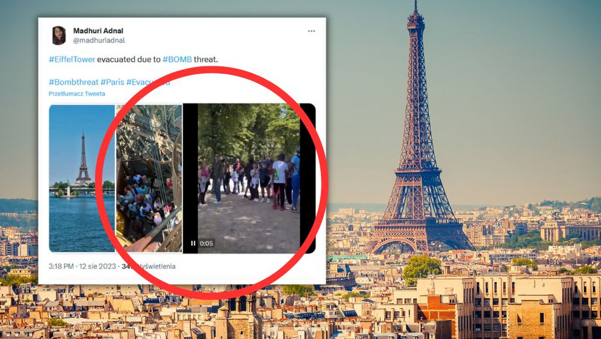 Zagrożenie bombowe w Paryżu. Wieża Eiffla ponownie dostępna po ewakuacji