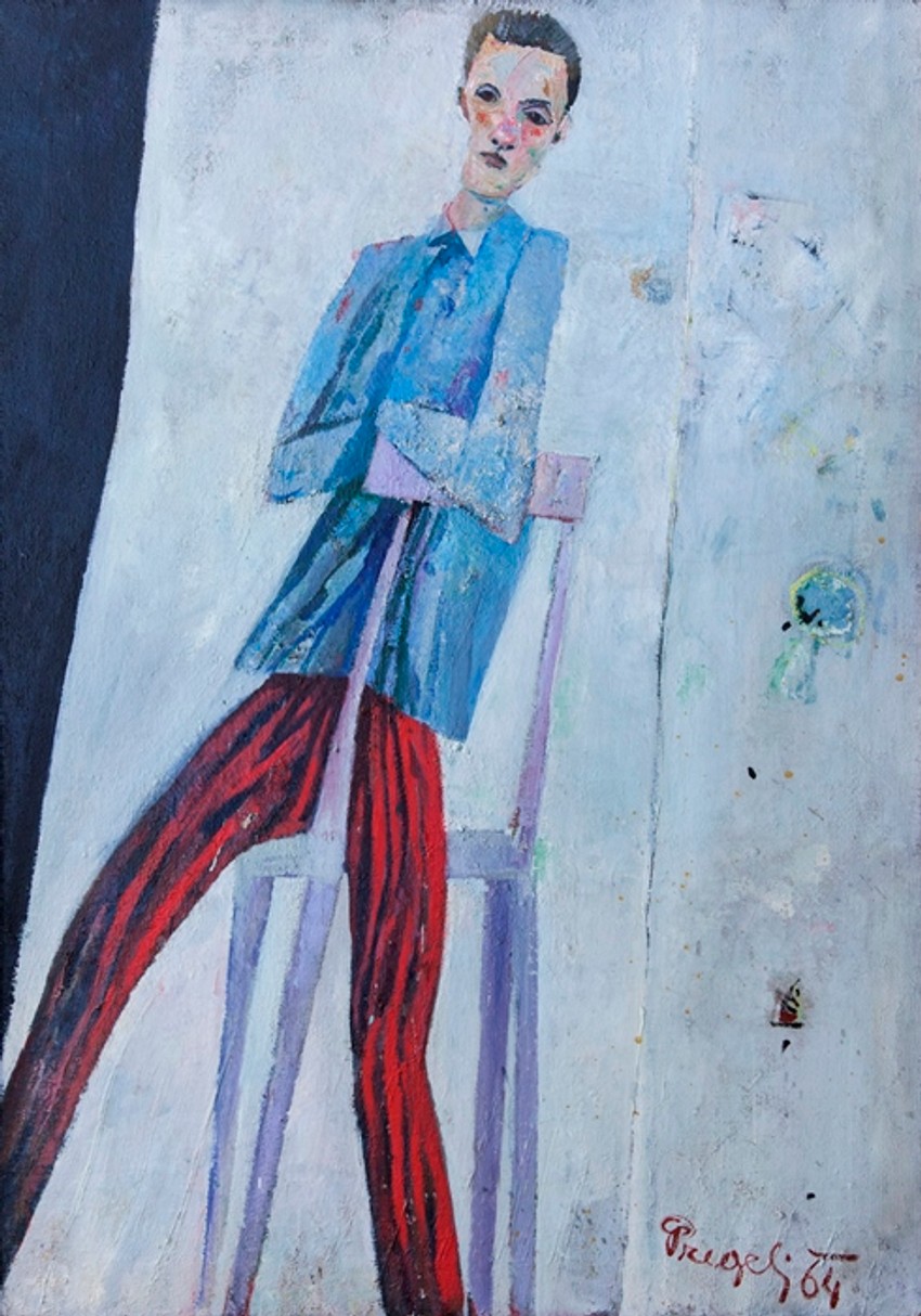 Matij Pregelj, "Portret sina u prugastim pantalonama" (1964) iz zbirke MSUB
