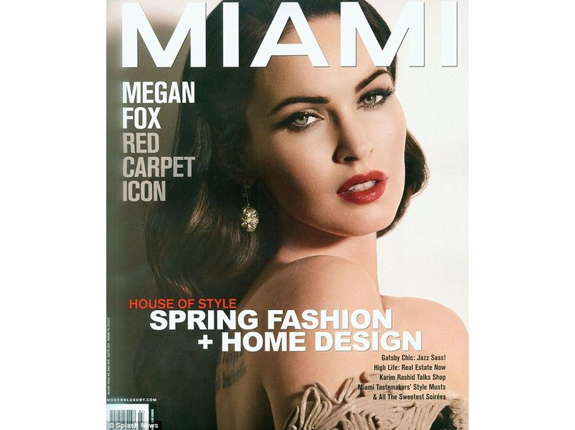 Megan Fox na okładce magazynu "Miami"