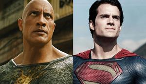 Dwayne Johnson as Black Adam and Henry Cavill as Superman.Warner Bros. Pictures