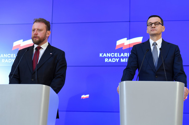 Łukasz Szumowski i Mateusz Morawiecki