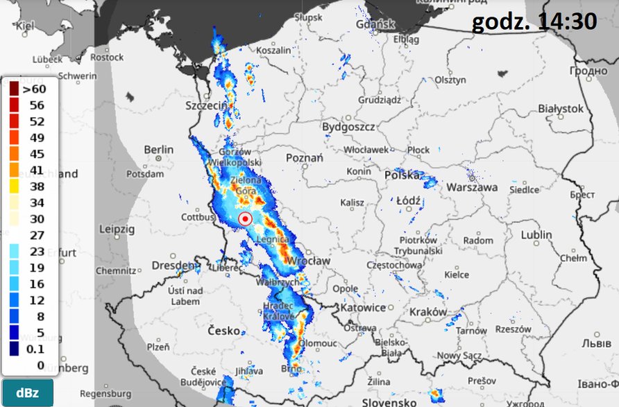 Burza na zachodzie Polski nadal się rozwija