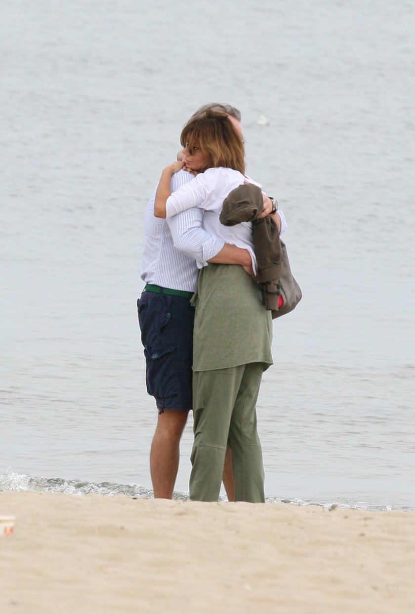 Edyta Górnika i Piotr Schramm na plaży