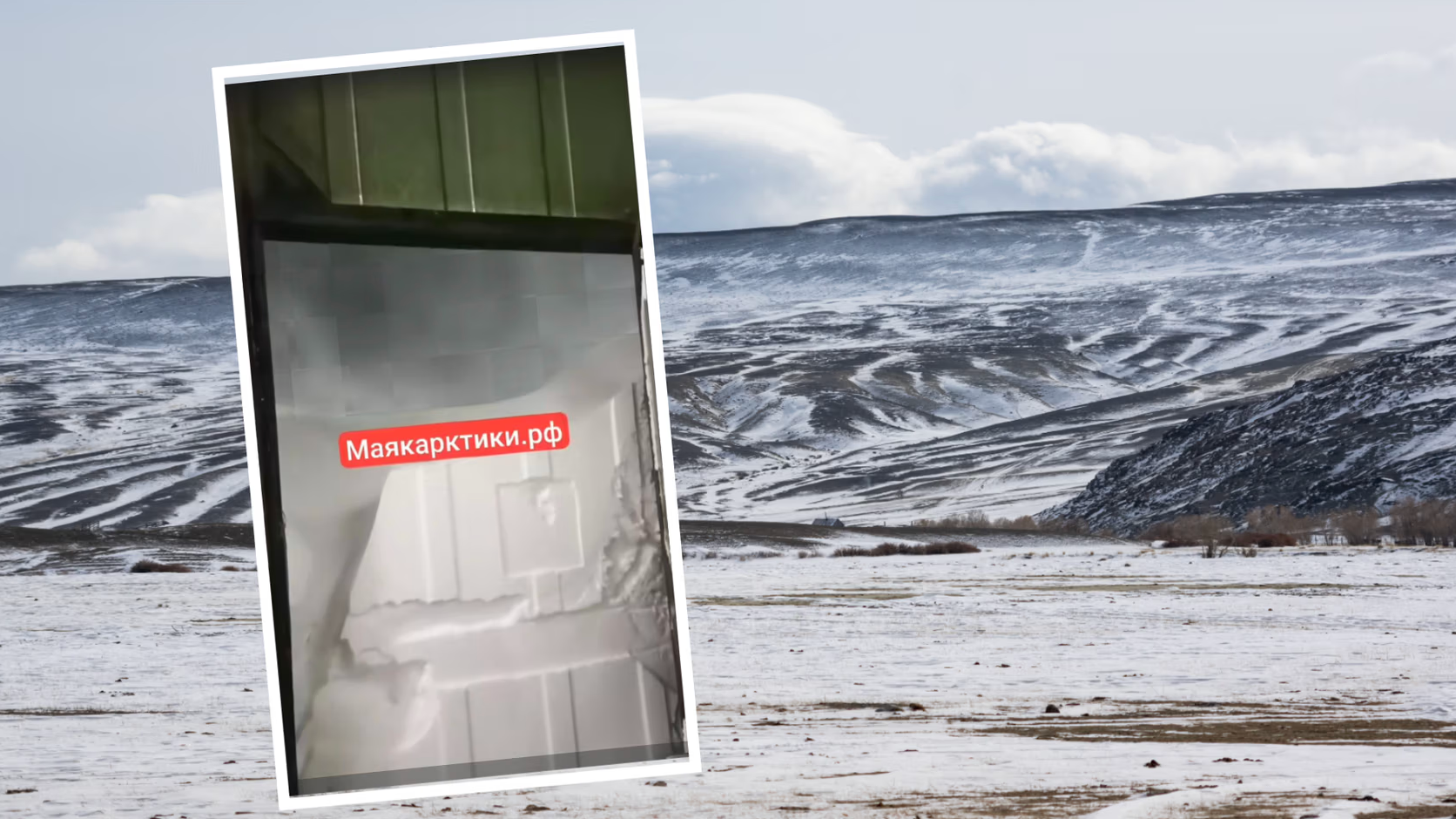 Snehová búrka v Tiksi.