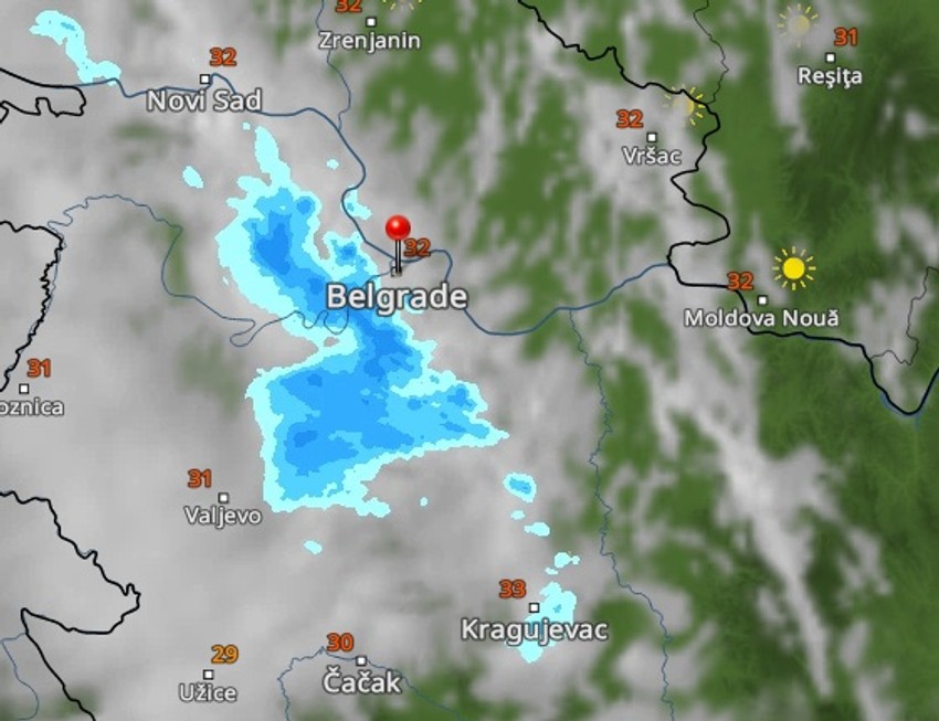 Kiša u Beogradu