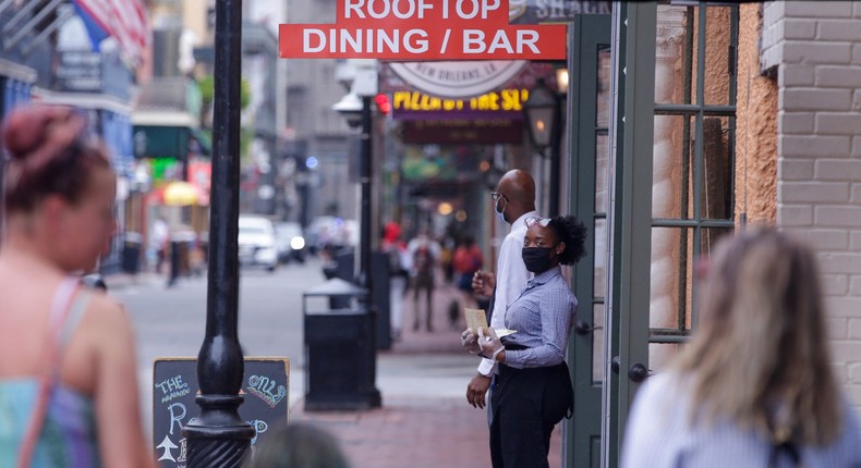 louisiana new orleans coronavirus reopening restaurant bar