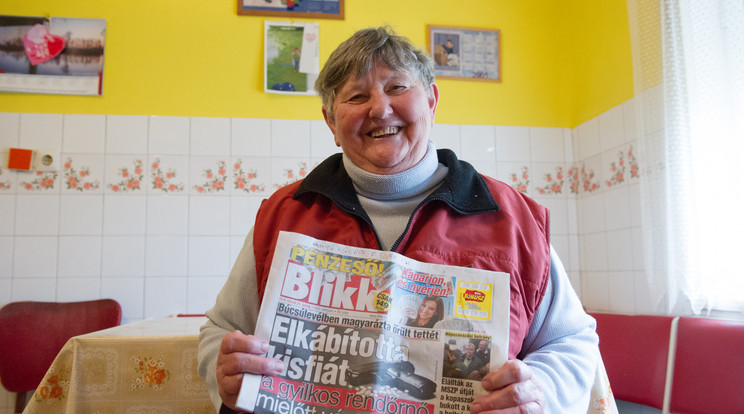 Hábelné Gizella 18 éve olvassa a Blikket: most 25 ezer forintot kapart / Fo­tó: Bordás Mátyás