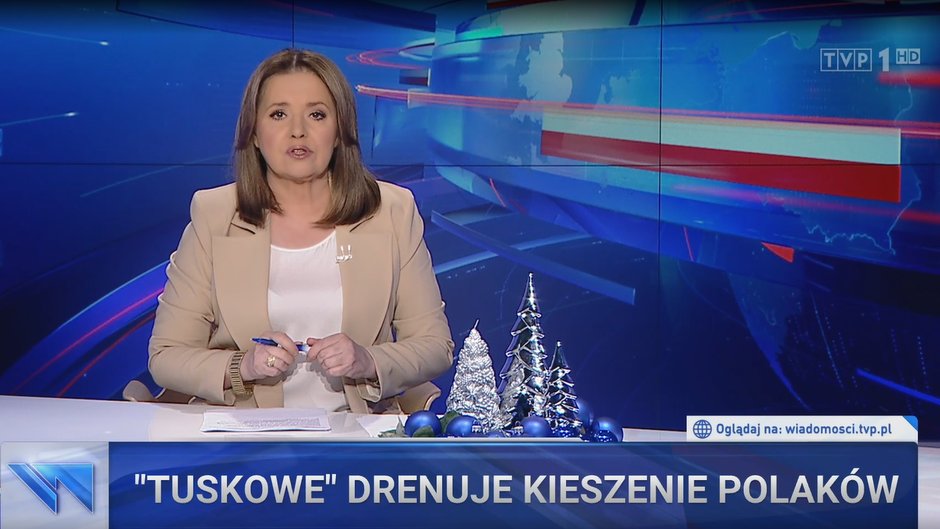 Fragment "Wiadomości" TVP z 5 stycznia 2022 r.