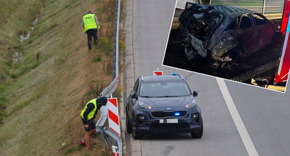 Rodzina spłonęła żywcem w wypadku na autostradzie A1. Czego szuka policja prawie trzy tygodnie po tragedii? FILM