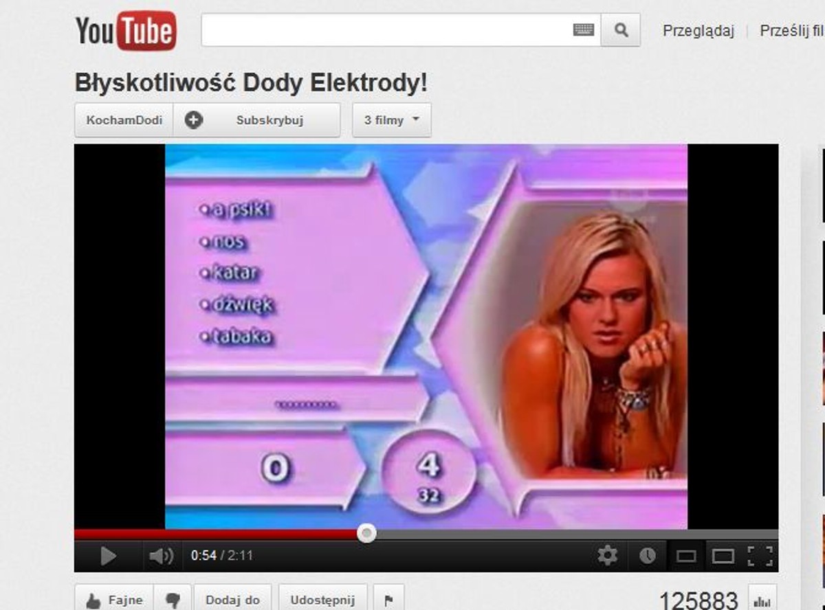 Doda w teleturnieju sprzed lat. Dała radę?