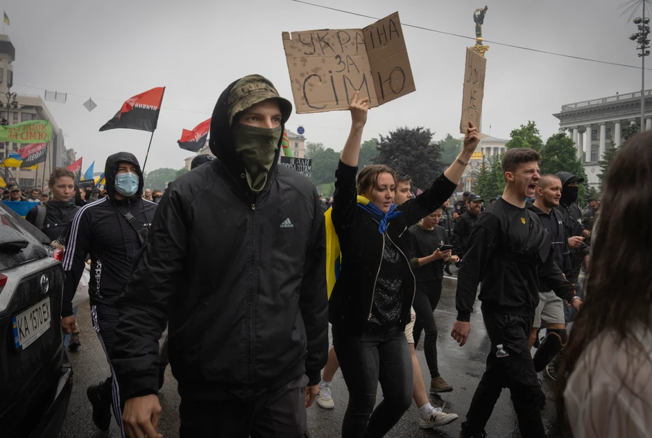 Gej parada i protest LGBT vojnika u Kijevu