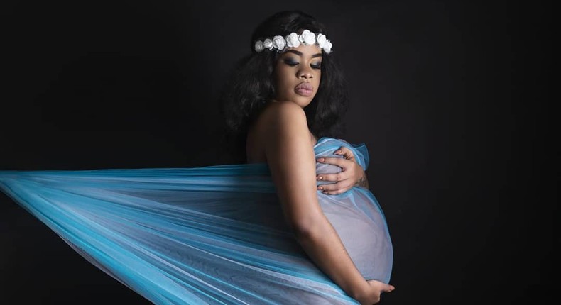 Actress Bridget Achieng during her Baby Bump Shoot