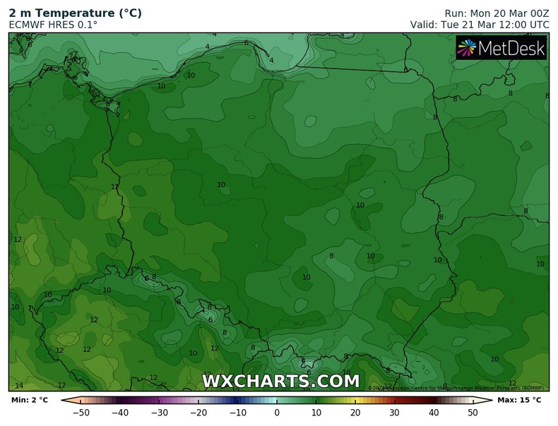 Do wtorku będzie umiarkowanie ciepło